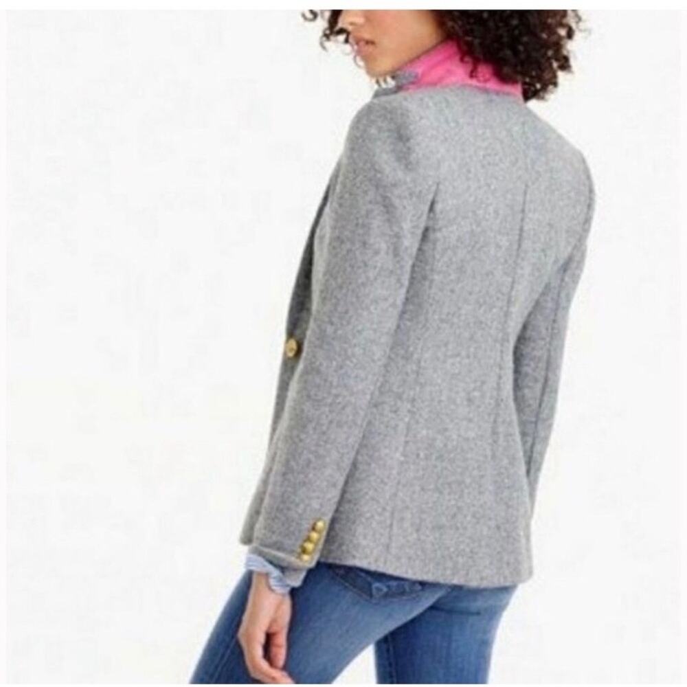 RARE J.Crew Campbell Donegal Blazer Wool Heather Graphite Sz 4 - Picture 2 of 16